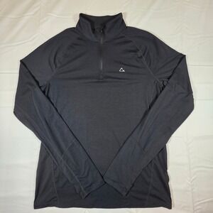 Paradox Mens Black Quarter Zip Pullover Drirelease Repreve Active Top Size M